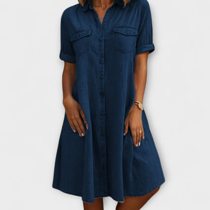 Casual A-line Denim Dress